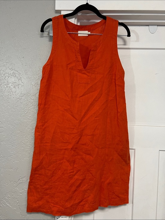 Touche Dresses & Skirts - TOUCHE’ WOMEN’S ORANGE LINEN SLEEVELESS MINI DRESS RESORTWEAR CASUAL SIZE MEDIUM